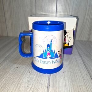 Vtg Exclusive  Walt Disney World Blue & White Castle Thermal Mug